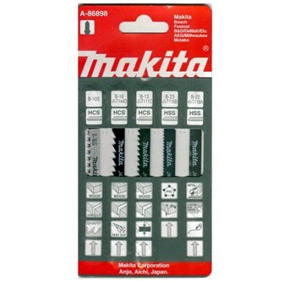 Набор пилок для лобзика MAKITA (из пяти полотен) А-86898