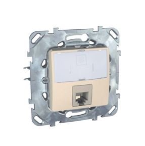 MGU5.421.25ZD  Unica Беж Розетка 1-ая Компьютерная RJ45
