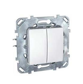 MGU5.213.18ZD Unica Бел Переключатель 2-клавишный
