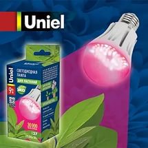 Лампа светодиодная для растений форма "А" LED-А60-9W ALМ01WH