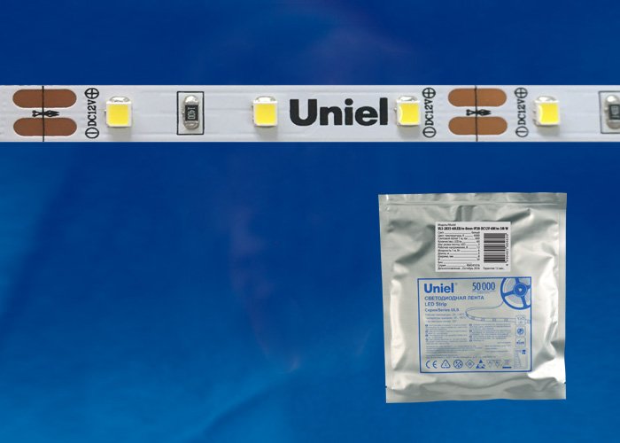 Лента светодиодная гибкая 6W IP20 8mm DC12V 5м