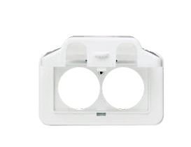 6752 58W ANAM Selix Накладка белая 2-ой розетки с выпуклой крышкой горизонтальная