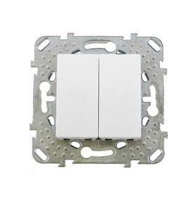 MGU5.211.18ZD Unica Бел Выключатель 2-клавишный