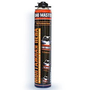 Пена 65 литров профессиональная полиуретановая "BAU MASTER PRO"зимняя (750-890 мл)