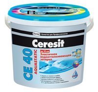 Затирка Ceresit СЕ 40 Aquastatic натура (ведро 2кг)