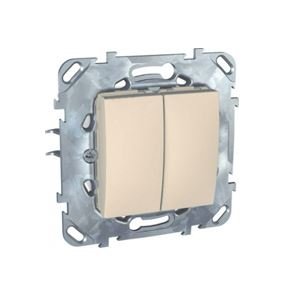 MGU5.213.25ZD Unica Беж Переключатель 2-клавишный 