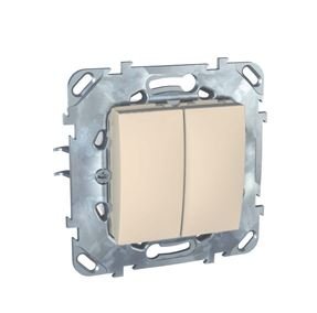 MGU5.211.25ZD Unica Беж Выключатель 2-клавишный