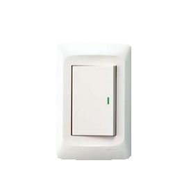 6752 12  ANAM Selix Переключатель белый 1-клавишный с подсветкой 