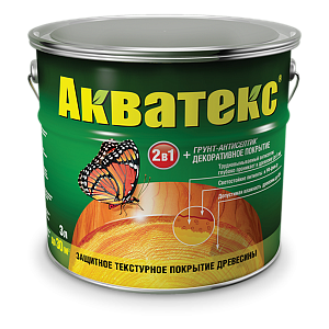 Защитно-декоративное покрытие для древесины АКВАТЕКС Рогнеда (цвет сосна) 3л
