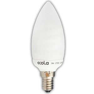 Лампа энергосберегающая Ecola candle EIC/M 9W 220V E14 2700K УВВ свеча