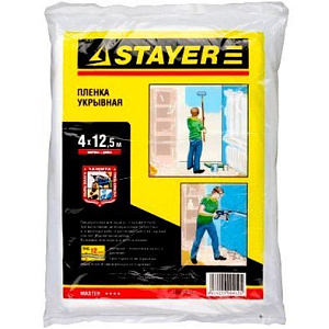 Пленка STAYER Мастер защитная укрывочная 12мкм 4*12,5м