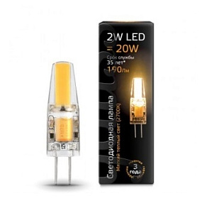 Лампа Gauss LED G4 AC220-240V 2W 2700K