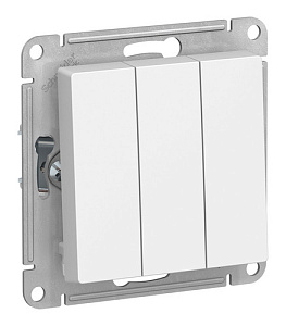 Выключатель Schneider Electric ATLASDESIGN 3-клавишный, скрытый монтаж, белый