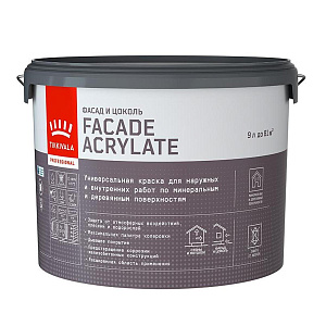 Краска Tikkurila Facade Acrylate база С для фасадов 9 л