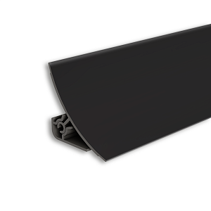 Плинтус IDEAL для столешницы ПВХ глянцевый 25x25x3000мм ПС 007-0 черный
