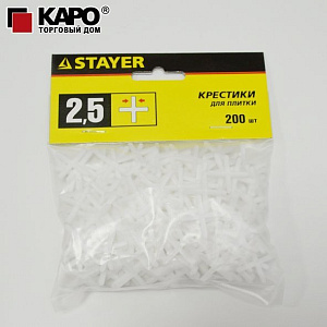 Крестики для плитки STAYER 2,5мм (200 штук)