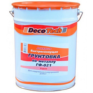 Грунтовка DecoTech ГФ-021 серая 0.9кг
