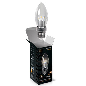 Лампа Gauss LED Candle Crystal Clear 3W E27 2700K 