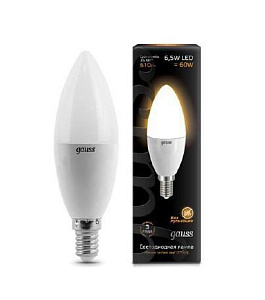 Лампа Gauss LED Candle 6.5W E14 2700К