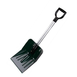 Лопата Альтернатива автомобильная для уборки снега с алюминиевым черенком 345x260 мм