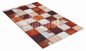 Коврик ICARPET PRINT вырезной антискользящий 50х80 пэчворк шкурки (набор из 2-х штук)
