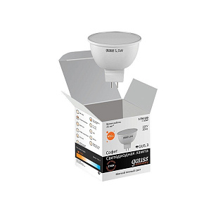 Лампа Gauss LED Elementary MR16 5.5W GU5.3 2700K