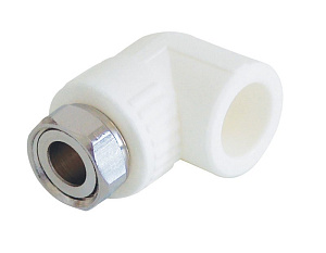 Угольник Kalde комбинированный 90° с накидной гайкой 20х1/2"