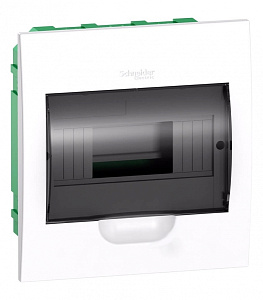 Корпус Schneider Easy встраиваемый с прозрачной дверцей 1 ряд/8 мод. IP40. IK07. 63A.2 клеммы