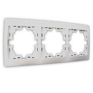 701-0202-153 Lezard Mira белая рамка 3-ая вертикальная