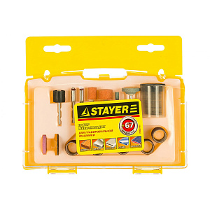 Набор мини-насадок STAYER для гравировальных машин (67 предмет) 29903-H67