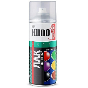 Лак Kudo KU-9002 акриловый аэрозольный глянцевый бесцветный 520 мл