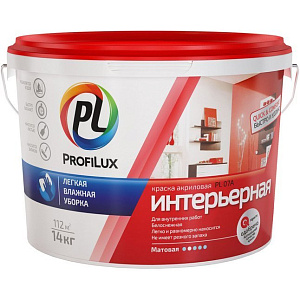 Краска ProfiLux PL- 07А акриловая матовая для стен и потолков супербелая 7кг