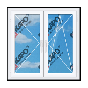 Готовое окно ПВХ REHAU 1200*1200 двухстворчатое двухкамерное