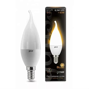 Лампа Gauss LED Candle tailed 6.5W E14 2700К