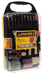 Набор мини-насадок STAYER для гравировальных машин (71 предмет) 29902-H71