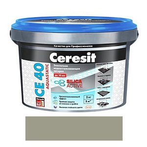 Затирка Ceresit СЕ 40 Aquastatic антрацит (ведро 2кг)