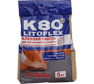 Клей Litokol Litoflex смесь К80 серая 5 кг