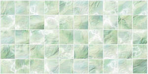 Панель ГРЕЙС ПВХ стеновая декоративная 964*484 мм перламутровая зеленая