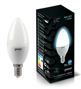 Энергосберегающая лампа Gauss LED Candle 4W E14 4100K 1/10/50