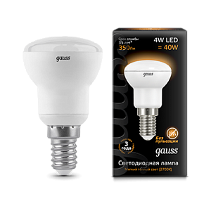 Лампа Gauss LED Reflector R39 E14 4W 2700K
