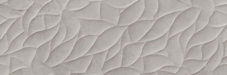 Плитка настенная Haiku рельеф серая HIU092D