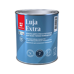  Краска Tikkurila Luja Extra 7 для стен и потолков матовая база А белая 0,9л