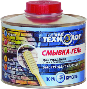 Смывка-гель Главный Технолог для удаления старых лакокрасочных покрытий