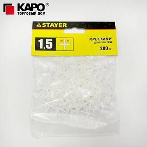 Крестики для плитки STAYER 1,5мм (200 штук)