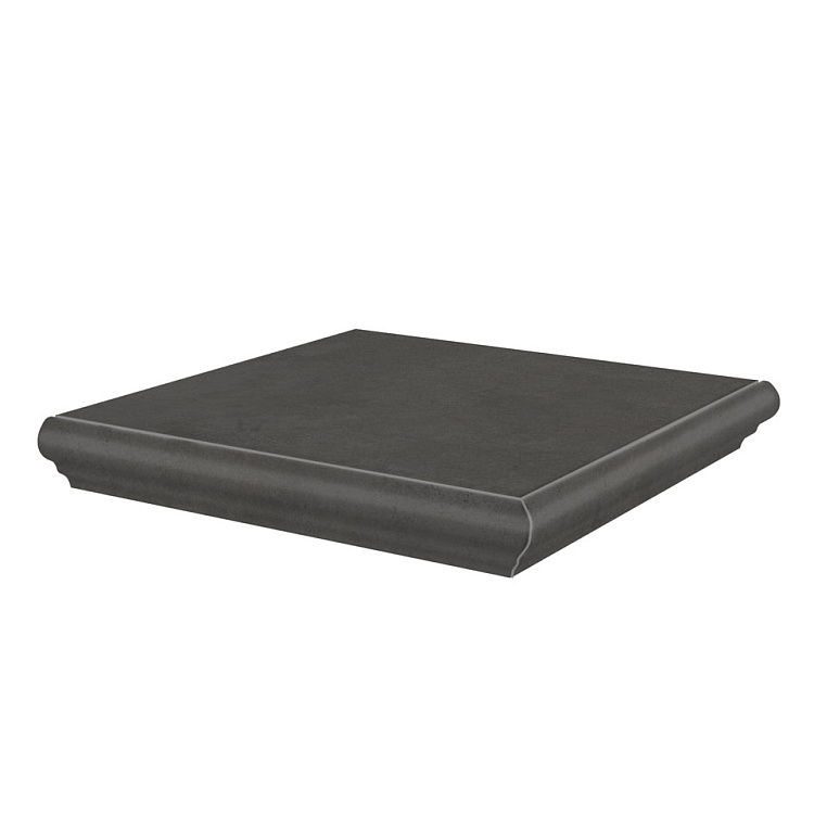 Ступень KERAMA MARAZZI Хадду угловая Хадду серый тёмный матовый KM4040G0041NGTA 34*34