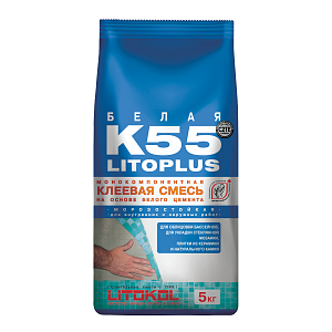 Клей Litokol Litoplus смесь К55 белая 5 кг