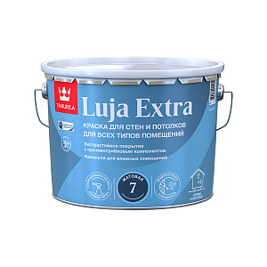  Краска Tikkurila Luja Extra 7 для стен и потолков матовая база А белая 9л