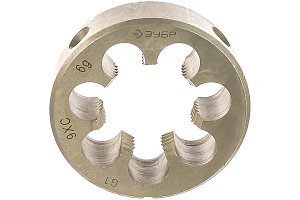 Плашка ЗУБР круглая ручная G1 4-28032-1 сталь 9XC