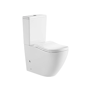 Унитаз-компакт безободковый (торнадо) DQ München, 675*390*860мм, белый