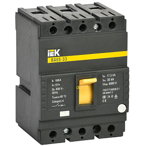 Автомат IEK 3п 160А 35кА ВА 88-33 SVA20-3-0160